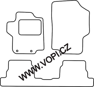 Autokoberce Peugeot 1007 07/2005 - 2009 Colorfit (3639)